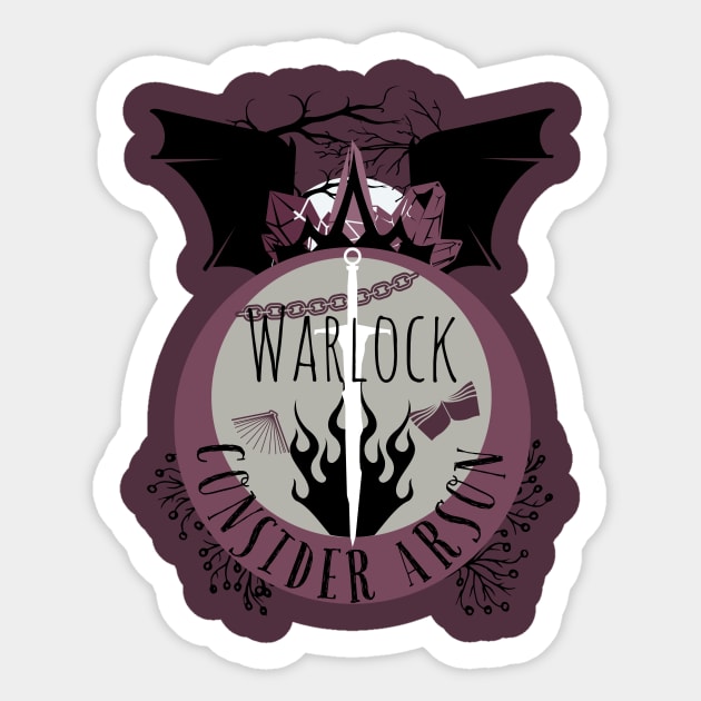 Hello my name is... Warlock! In red Sticker by MegBliss